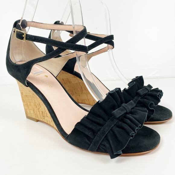 kate spade Shoes - Kate Spade Dawson Suede Cork Wedge Sandal Women’s Size 6